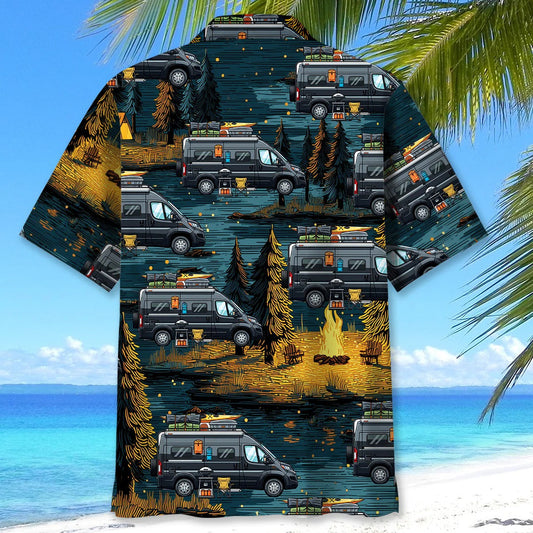 Joycorners Vintage Conversion Van Camping Hawaiian Shirt