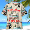 Joycorners Retro Camper And Campfire Drinking Hawaiian Shirt