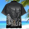 Joycorners Dark Night Forest Camping Hawaiian Shirt