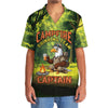 Joycorners Custom Name Campfire Drinking Team Captain Eagle Hawaiian Shirt