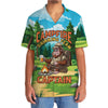 Joycorners Custom Name Bigfoot Campfire Drinking Team Captain Hawaiian Shirt