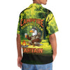 Joycorners Custom Name Campfire Drinking Team Captain Eagle Hawaiian Shirt