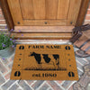 Joycorners Hoove Custom Farm Name Custom Year Coir Doormat (13 Cattle Breeds)