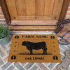 Joycorners Hoove Custom Farm Name Custom Year Coir Doormat (13 Cattle Breeds)