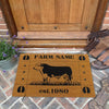 Joycorners Hoove Custom Farm Name Custom Year Coir Doormat (13 Cattle Breeds)