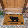 Joycorners Hoove Custom Farm Name Custom Year Coir Doormat (13 Cattle Breeds)