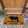 Joycorners Hoove Custom Farm Name Custom Year Coir Doormat (13 Cattle Breeds)