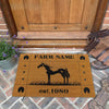 Joycorners Hoove Custom Farm Name Custom Year Coir Doormat (13 Cattle Breeds)