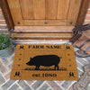 Joycorners Hoove Custom Farm Name Custom Year Coir Doormat (13 Cattle Breeds)