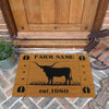 Joycorners Hoove Custom Farm Name Custom Year Coir Doormat (13 Cattle Breeds)