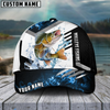 Joycorners Fishing Blue Flame Sport Pattern Personalized Name 3D Cap (11 Breeds)