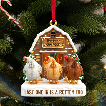 Maxcorners Chicken Farm Acrylic Ornament, Farmhouse Christmas Ornament, Gift For Farmer, Chicken Lover Gifts