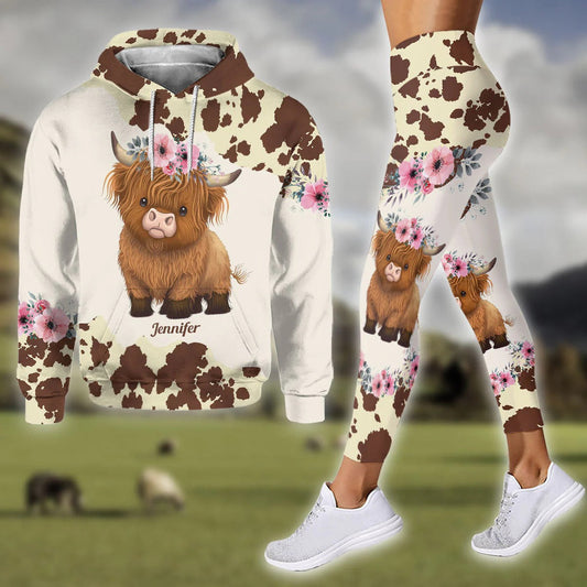 Joycorners Just A Girl Who Loves Highland Cow - Personalized Hoodie and Leggings LM2811