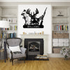 Maxcorners Personalized Deer Hunter Metal Wall Art, Custom Name Bow and Hunting Rifle Sign, Deer Hunting Wall Hanging, Hunter Gift MT0110