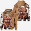 Joycorners Personalized Sweetie - Highland Cow Hoodie and Leggings LM2811