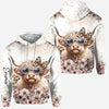 Joycorners Cool Cow With Leopard Glasses - Personalized Hoodie and Leggings LM2811