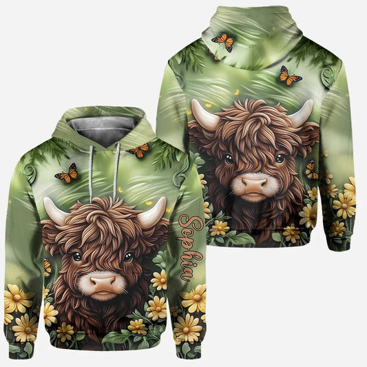 Joycorners Baby Highland Cow - Personalized Hoodie and Leggings LM2811