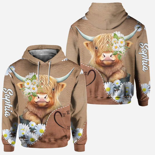 Joycorners Love Highland Cows - Personalized Hoodie and Leggings  2 LM2811