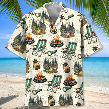 Joycorners Alien And Bigfoot Camping Hawaiian Shirt