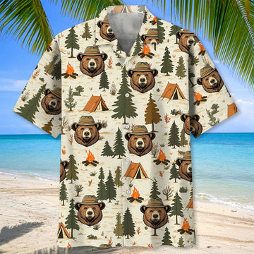 Joycorners Cool Bear Camping Hawaiian Shirt