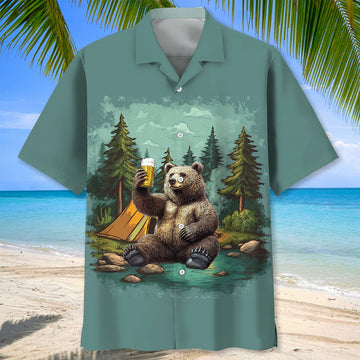 Joycorners Camping Solves Most Of My Problems Beer Solves The Rest Hawaiian Shirt