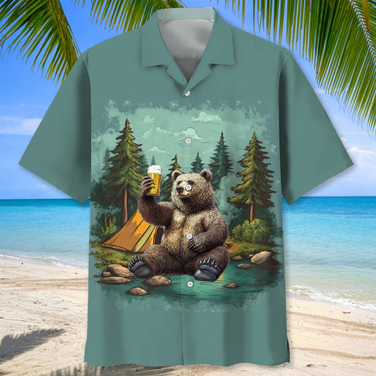 Joycorners Camping Solves Most Of My Problems Beer Solves The Rest Hawaiian Shirt