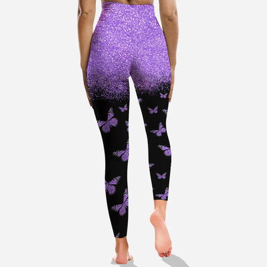 Joycorners Love Purple Butterflies - Personalized Hoodie And Leggings LM2811