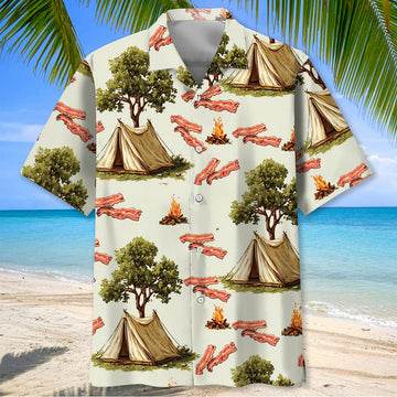 Joycorners Bigfoot If It Involves Camping & Bacon Count Me In Hawaiian Shirt