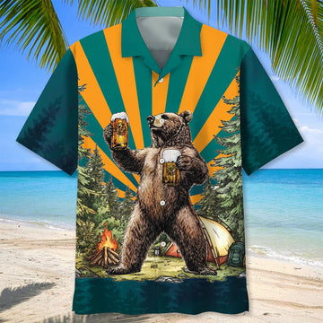 Joycorners I Just Want To Drink Beer Go Camping Take Naps Hawaiian Shirt
