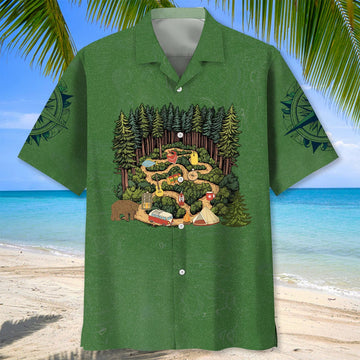 Joycorners Camping Is A-Maze-Ing Hawaiian Shirt