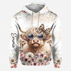 Joycorners Cool Cow With Leopard Glasses - Personalized Hoodie and Leggings LM2811