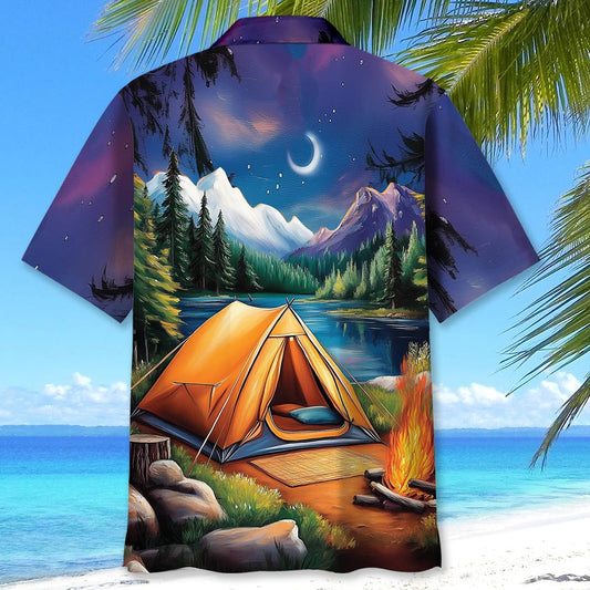Joycorners Campfire Vintage Art Hawaiian Shirt
