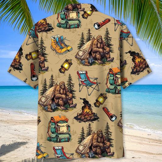 Joycorners Bigfoot Camping Vintage Hawaiian Shirt