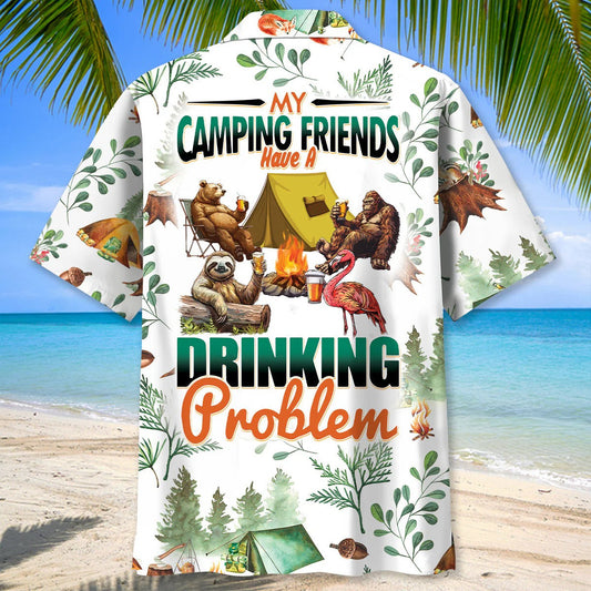 Joycorners My Camping Friends Have A Drinking Problem Hawaiian Shirt
