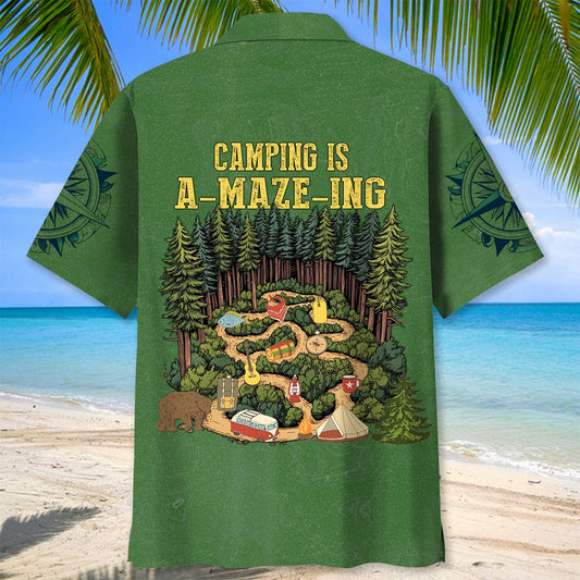 Joycorners Camping Is A-Maze-Ing Hawaiian Shirt