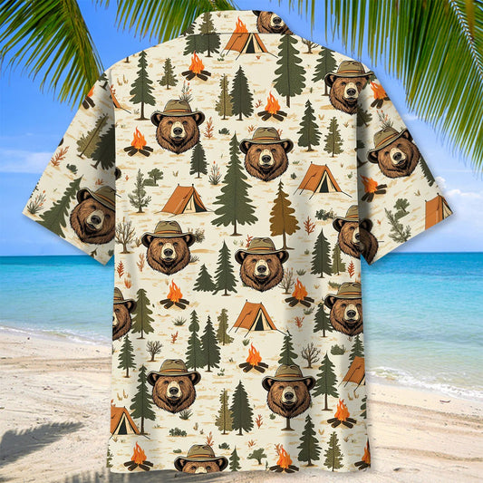 Joycorners Cool Bear Camping Hawaiian Shirt