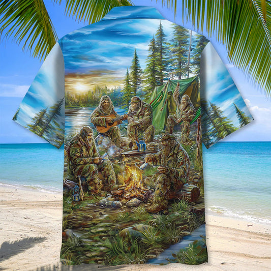 Joycorners Camping In The Wild Vintage Art Hawaiian Shirt