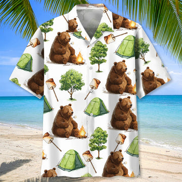 Joycorners Campsite Where Friends and Marshmallow Get Toasted Hawaiian Shirt