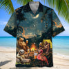 Joycorners Camping Bigfoot Bear Sloth Flamingo Hawaiian Shirt