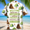 Joycorners Campsite Where Friends and Marshmallow Get Toasted Hawaiian Shirt