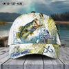 Joycorners Fishing Skinfish Water Sport Pattern Personalized Name 3D Cap (11 Breeds)