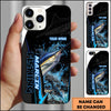 Joycorners Fishing Phone Case Bold Typography Water Action Design Personalized Name Phone Case (10 Fish Species)