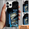 Joycorners Fishing Phone Case Bold Typography Water Action Design Personalized Name Phone Case (10 Fish Species)
