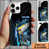 Joycorners Fishing Phone Case Bold Typography Water Action Design Personalized Name Phone Case (10 Fish Species)