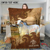 Joycorners Cow Blanket Farm Rustic Leather Western Art Personalized Name 3D Blanket (10 Breeds)