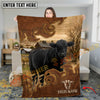 Joycorners Cow Blanket Farm Rustic Leather Western Art Personalized Name 3D Blanket (10 Breeds)