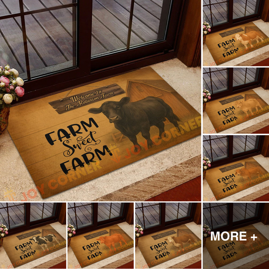 Joycorners Farm Sweet Farm Vintage Doormat (12 Cattle Breeds)