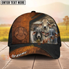 Joycorners Cow Farm Rustic Leather Patch Trio Cow Personalized Name Cap (8 Breeds)