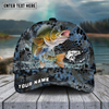 Joycorners FishingBlue Kryptek Camo Pattern Sport Pattern Personalized Name 3D Cap (11 Breeds)