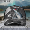 Joycorners Fishing Gray Camo Sport Pattern Personalized Name 3D Cap (11 Breeds)